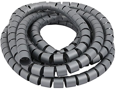 Aexit 20mm x 3,5 m flexibler Spiralschlauch-Kabelwickel-Computer verwalten Kabel grau (255ca05fd04287e19ca94eb0a22bc9be)