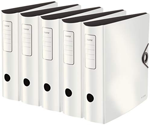 Leitz Qualitäts-Ordner ActiveSolid PP 8,2cm (weiß, 5er Pack)