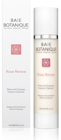 Baie Botanique Professionell enzymatisk rengöringsmedel 120 ml - rosenvatten, rosenkräm, rosenfröolja, Cupuaçu frösmör - naturlig 100 %, ekologisk till 82,65 %