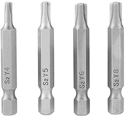 4 st bit Y-typ magnetiska triangelformade bitar h?geffektiva fl?jter f?r elektriska skruvmejslar 1/4 tum sexkantig axel, Skruvmejsel set