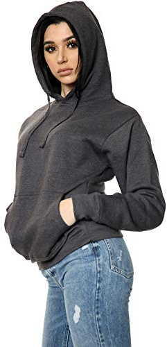 imporio 11 Women Ladies Oversized Pullover Plain Hoodie Top With Out Zip Hoodies Sweatshirt Top Jumper UK 8-24