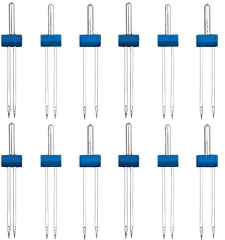 Winfred 12 Stücke Nähmaschinennadel, Nähen Maschine Nadeln mit Anleitung, Universal Nähmaschine Nadeln Set für Haushalt Nähen 2 3 4mm