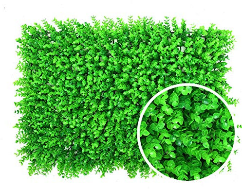 QIAOH Künstlicher Efeuzaun 20 Stück, Künstliche Hecke Buchsbaum, Photinia-Buchsbaum, Für Außen- Und Innenbereich, Garten, Sichtschutz, Zaun, Efeuschutz, Dekoration