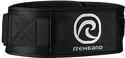 Rehband Gewichthebergürtel Herren & Damen Schwarz, Lifting Belt für Powerlifting, Bodybuilding & Gewichtheben, hochbelastbarer Trainingsgürtel, Farbe:Schwarz, Größe:XL