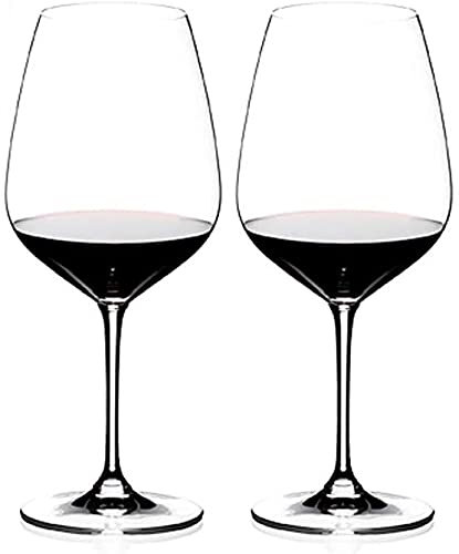 ZRDSZWZ Copas de vino confiables exquisitas y elegantes juego de 2 copas de vino de regalo grandes copas de vino tinto (color transparente)