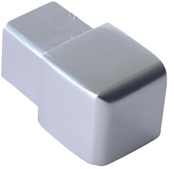 Dalsys 10mm Embout Profil Carré Aluminium Anodisé Chrome Brillant, Durable