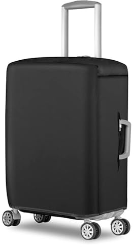 Niooce Schutz für Koffer, elastisch, für Reise, Gepäck, 28 Zoll (61 cm) (nur Abdeckung, Koffer nicht im Lieferumfang enthalten), Größe L, Schwarz