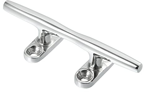 X AUTOHAUX 4 Inch Stainless Steel Flagpole Cleat Hook Boat Deck Rope Cleats