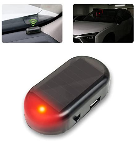 Alarmanlage Auto,Solar Power Dummy Auto Alarm LED Licht Simulieren Nachahmung Warnung Anti Diebstahl Blinklampe Auto Alarmanlage Diebstahlsicherung für Auto Sicherheitssystem Auto Solarenergie Alarm