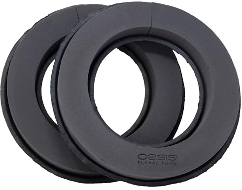Flowerbox Oasis Steckschaum Black BIOLIT Ring Ø32cm Steckmasse Steckschwamm - 2 Stück
