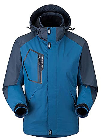 Kswlwccpp Skijacke Herren Lang Atmungsaktiv Warm Weiß Funktionsjacke Snowboardjacke Große Größen Wasserdicht Winter 4Xl Wanderjacke Skijacke Gefüttert Winddicht Winterjacke Outdoor Jacken
