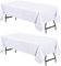 Utopia Kitchen Polyester Tischdecke 150 x 300 cm (2er-Pack, Weiß) Maschinenwaschbare Tischdecke Ideal für Partys, Veranstaltungen, Hochzeiten und Restaurants (59 x 118 Zoll)