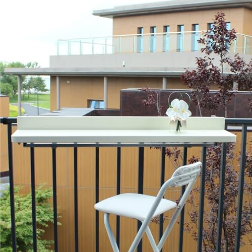 Wandtisch,wandklapptisch,balkon klapptisch zum einhängen,balkontisch zum einhängen,klapptisch balkon,wandtisch klappbar,balkonhängetisch klappbar,stehtisch klappbar ( Color : White , Size : 100*39cm/3