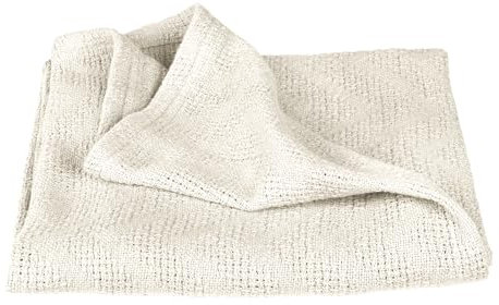 roba Coperta per Neonati Seashells Oyster - 80 x 80 cm - Effetto Maglia - Certificato GOTS e Oeko-Tex - Cotone BIO - 4 Stagioni - Traspirante - Alta Qualità - Bianco