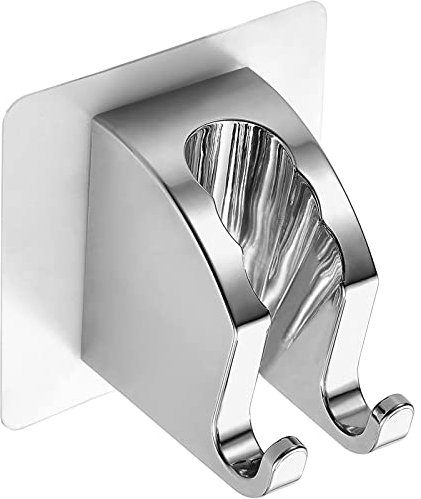 JONKEAN Duschbrause Halterung, Verstellbarer Handbrause Halterung Ohne Bohren, Stark Haftender Duschhalterung, Duschkopfhalterung Ohne Bohren, Wasserdichter Brausehalterung (Chrom, 1 Stück)