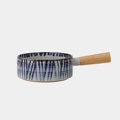 HISMPSOBN Porcelain Ceramic Soup Noodle Bowl，Ramen Noodle Soup Bowl with Handle 24oz French Onion Soup Bowl is Suitable for Oatmeal, Pasta, Refrigerator and Dishwasher.(Pattern4)