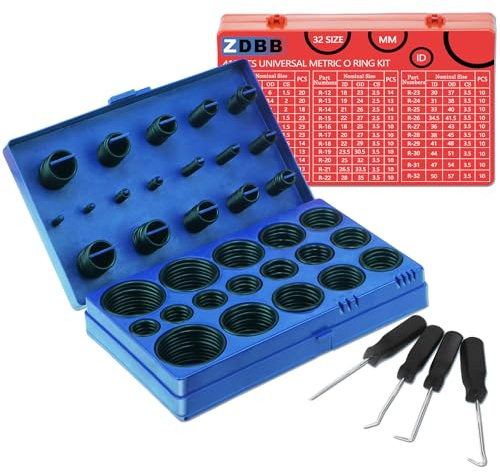 ZDBB 826 Pcs Universal Rubber O Ring Assortment Kit in Inch Standard SAE O-Rings and Metric Oring Set for Automotive Plumbing Faucet Repair, Air or Gas Connections,Resist Oil and Heat