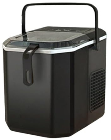 Máquina para fabricar hielo de encimera, máquina para fabricar cubitos de hielo autolimpiable, 9 cubitos de hielo en 6-12 minutos, máquinas de hielo para el hogar, la cocina,Black
