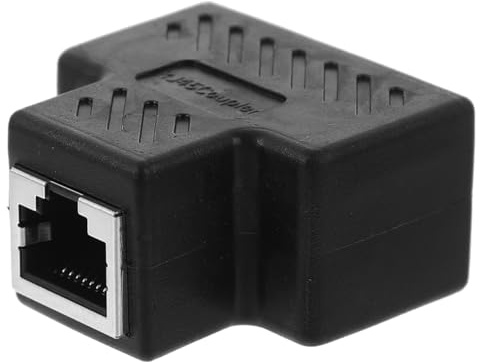 Uonlytech Splitter Ethernet Rj45 a 2 Porte Estensione Cavo Rete Con Testa a Tre Vie Adattatore Lan Plug & Play Compatto Per Casa Ufficio Segnale Stabile