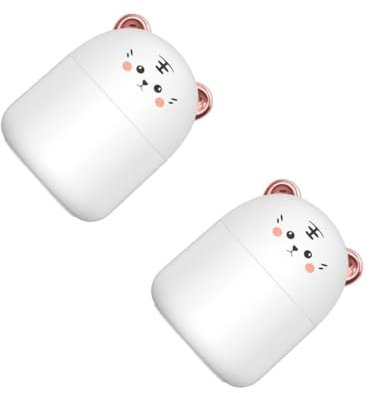 MAGICLULU 2 Sätze Bürosprüher kleine Tonne Lüfter Mini-Klimaanlage für kabellos Cool USB small humidifier mini luftbefeuchter Desktop-Nebelbefeuchter dekoratives Luftbefeuchterlicht Abs Weiß