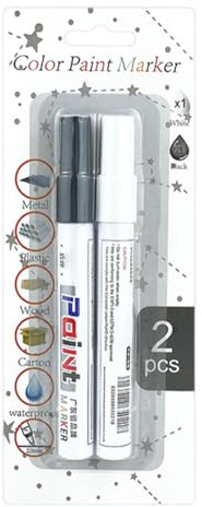 Pennarello per auto, marcatore per pneumatici, portatile, set di penne di riparazione, per il tocco 'auto, strumento di riparazione multifunzione per la pittura di veicoli SUV berline
