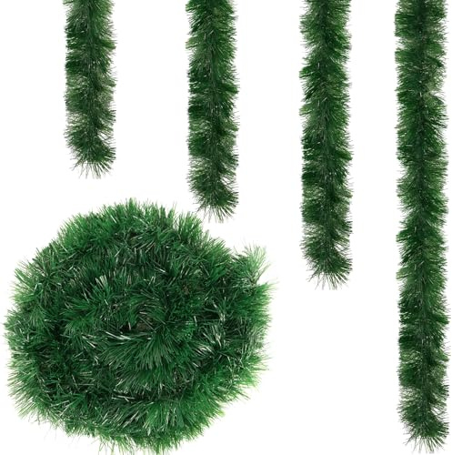 Weihnachtsgirlande Tannengirlande Künstliche Ø 13 cm 8 Meter - Girlande Tanne Kunststoff Weihnachtsgirlande Grün Weihanachtskranz Weihnachten Dekogirlande,Weihnachtsdeko Aussen,Innen,Amerikanisch