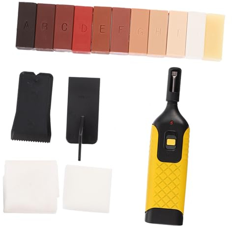 DECORNIJIA 16 Stück Laminat Reparaturset mit Kunststoff Zubehör für Bodenfugenreparatur und Massivholzbodenmontage Inklusive Wachsstreifen und Reinigungsschwamm als Einweihungsgeschenk