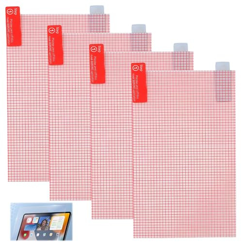 4 Stück A4 HD Displayschutzfolie zuschneidbar aus PET, universelle Schutzfolie mit Entspiegelungsfolie, Screen Protector als Schutzfolie zum Zuschneiden für GPS, Kamera, Uhr, Tablet und Displays