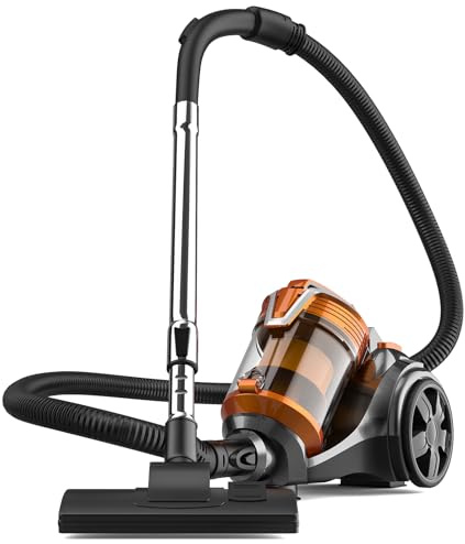 Qawner Staubsauger 1000 Watt, 3,5L Staubsauger Beutellos, Staubsaugers ohne Beutel 15 kPa, Leise, Leistungsstark mit HEPA Filter, kompakt und leicht, für Teppiche, Harte Böden, Tierhaare (3.5L)