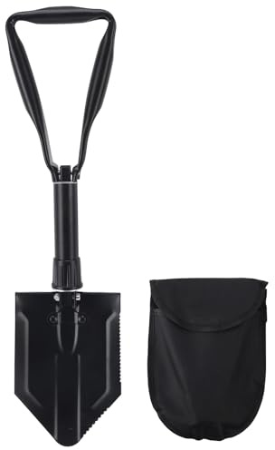 Cloimei Pala pieghevole da 23 pollici per carichi pesanti con dente di Pala da campeggio multiuso in acciaio ad alto tenore di carbonio per escursioni all'aperto Giardinaggio Puli