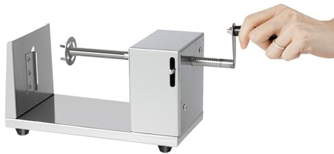 Manual Spiral Potato Cutter Twister, Stainless Steel Chip Slicer with 4 Blades, Fruit Vegetable Spiral Slicer for Potatoes, Cucumbers, Carrots, Tornado Chips, Home Kitchen Snack Bar BBQ