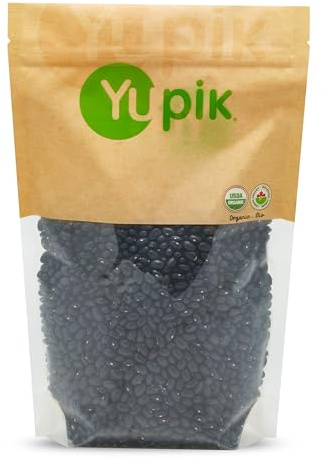 Yupik Organic Black Turtle Beans, 2.2 lb (35.3 oz), Non-GMO, Vegan & Gluten-Free, USDA Certified, Kosher, Dried Beans, Excellent Source of Protein & Fiber, Perfect for Soups, Salads & Dips