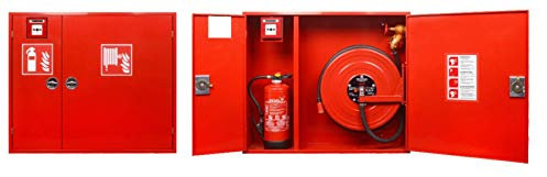 Wandhydrant Typ F DIN 14461-1 Komplett Feuerlöscherkasten Druckknopfmelder von MBS-FIRE®