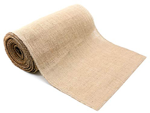 BIT.FLY Jute Tischläufer 30cm breit, 275cm im Vintage-Look Spitze Hessischen Tischband für Tischdeko Hochzeit, Kommunion und Taufe