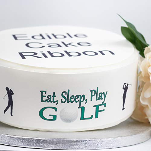 Sprinkles & Toppers Ltd Golf Themed Edible Icing Cake Ribbon / Side Strips