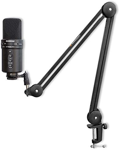 SAMSON G-Track Pro USB-Mikrofon + keepdrum MS138 Mikrofonarm Gelenk-Stativ