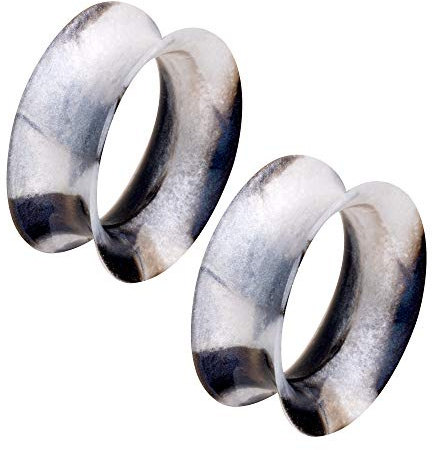 Piercingfaktor Flesh Ohr Silikon Tunnel Piercing Plugs extra flexibel Weich 1 Paar zweifarbig Schimmer