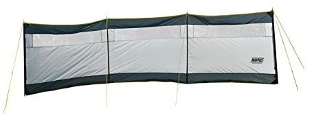 Abri pare-vent pliable à 3 panneaux en acier Gris 1,4 x 5 m