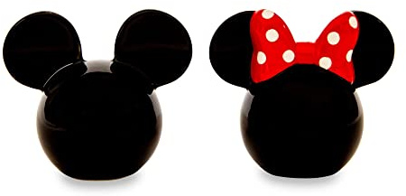 Disney Mickey and Minnie Mouse Ceramic Salt and Pepper Shakers | Set of 2