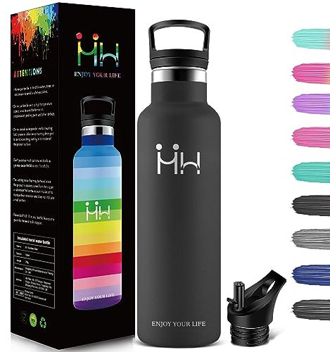HoneyHolly Botella Agua Acero Inoxidable 18/8 - Botella Termica 500ml, Termo Sin BPA, Botella Agua Niños, Cantimplora para Deporte, Viaje, Escuela, Exterior, Oficina, Hogar