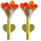 An der Wand befestigtes Blumenrohr für Blumenanzeige, Wand Metall Vase Dekoration Halter (Goldenes Herz)