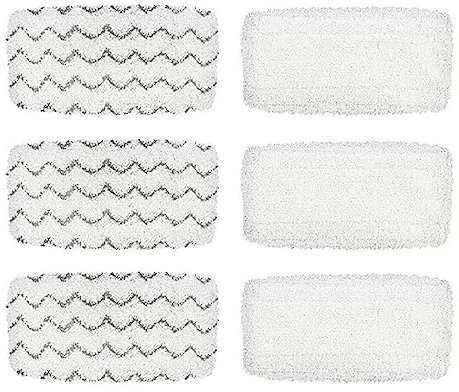 TUITA Confezione da 6 Cuscinetti for Scopa A Vapore Compatibili con Powerfresh Vac & Steam 2747A, 1132 1543 1632 1652 Symphony Vacuum E Steam Mop Series Parts