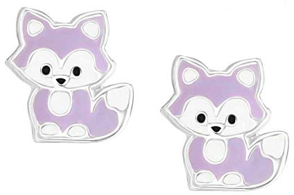 FIVE-D Ohrstecker Kinder Ohrringe Fuchs 925 Silber Mädchen