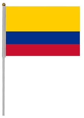Pandiui23 20 pzas. Banderas de manivela Colombia para fiestas nacionales, desfiles, eventos deportivos, bares, celebraciones, banderas de Colombia