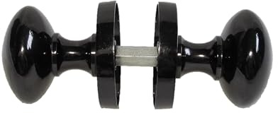 Haven Heritage Door Knob Sets - Mortice Door Knobs, Black Nickel Interior Door Knobs