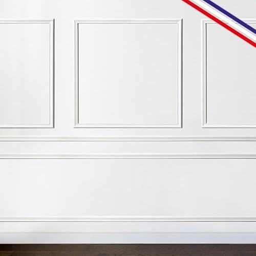 99 Déco - Kit de moulures murales en bois prédécoupées - Prêtes à coller et peindre - 4 cadres - 3 mètres - Blandine B