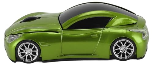 ciciglow Drahtlose Sportwagen-Maus, 1600 DPI Optische Sensormäuse, 2,4-GHz-USB-Empfängermaus mit Geeignet für PC, (Green)