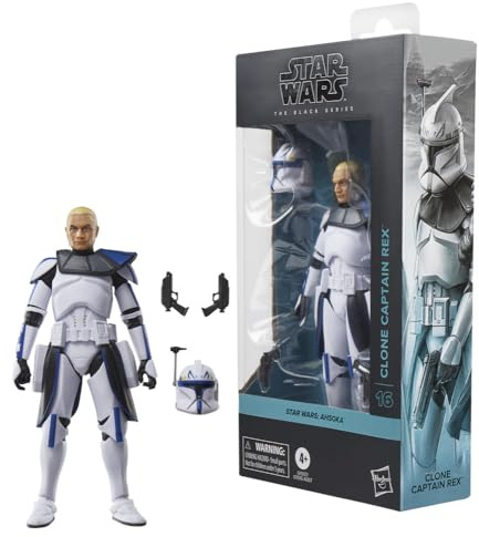 Star Wars The Black Series Clone Captain Rex, Ahsoka Premium samlarobjekt 15 cm actionfigur
