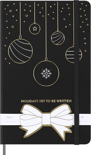 Moleskine Holiday Notizbuch, L/A5, Liniert, fester Einband, Schwarz