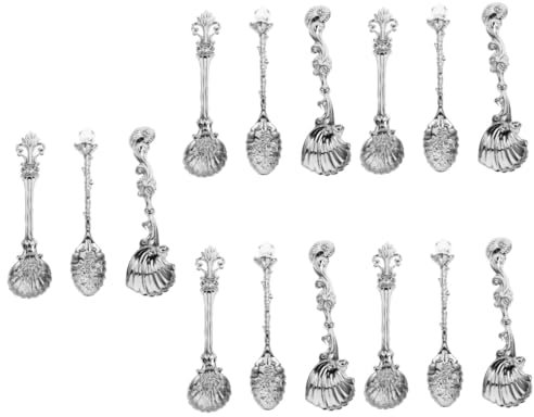 TOPBATHY 5 Sätze Vintage-Geschirr Europäischer Kaffeelöffel antiker Teelöffel Schalenlöffel Esslöffel cocktaillöffel teelöffel set Minilöffel für Desserts tragbarer Teelöffel